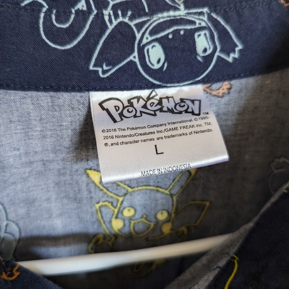Pokemon Pattern Button Up - Picture 3 of 4
